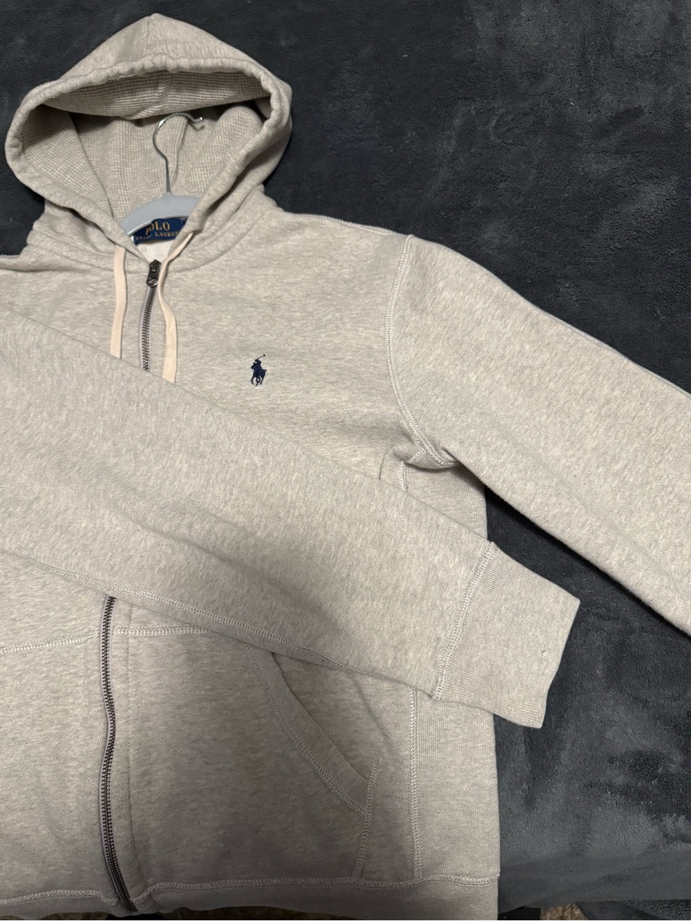 Polo by Ralph Lauren Light Heather Gray Zip-Up Hoodie